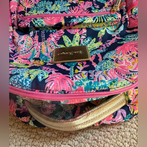 NWT Lilly Pulitzer Bahia backpack & lunch bag in oyster navy seen and herd, 2 pc - Picture 4 of 5